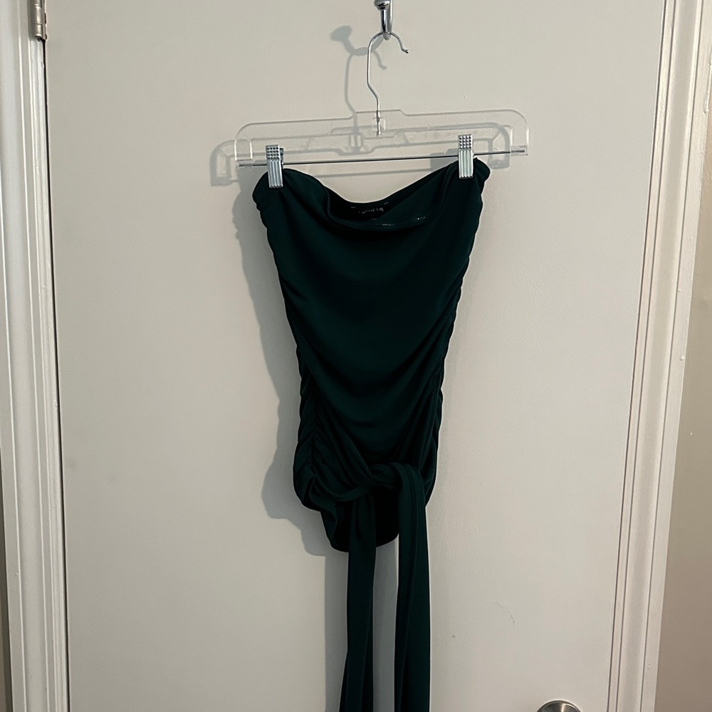 **LIKE NEW** Express Dark Green Strapless Top